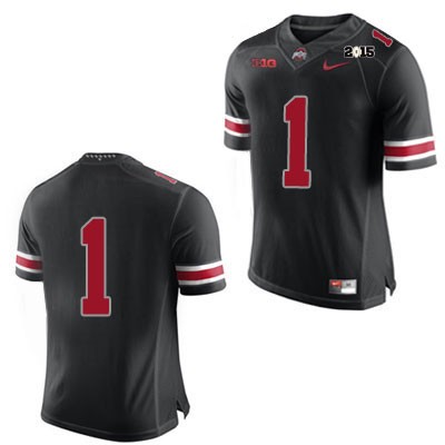 Ohio State Buckeyes Men's Only Number #1 Black Authentic Nike 2015 Patch College NCAA Stitched Football Jersey MG19D86JW